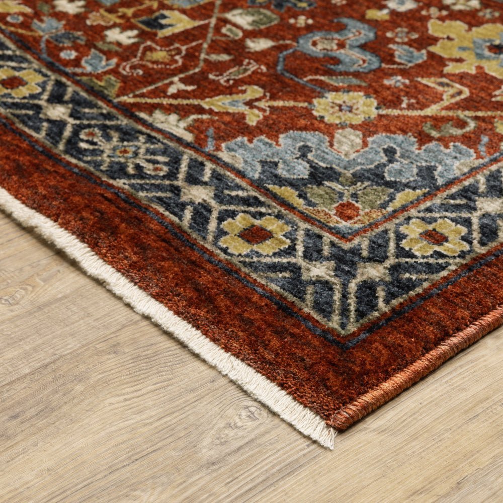Oriental Weavers Aberdeen 006R1 Red Floral Polyester Indoor Area Rectangle Rug (SAK98125)