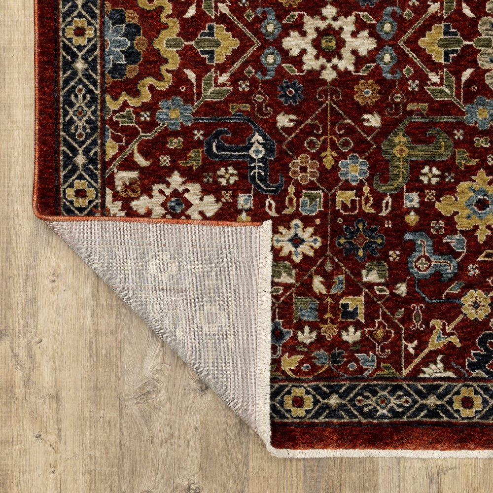 Oriental Weavers Aberdeen 006R1 Red Floral Polyester Indoor Area Rectangle Rug (SAK98125)