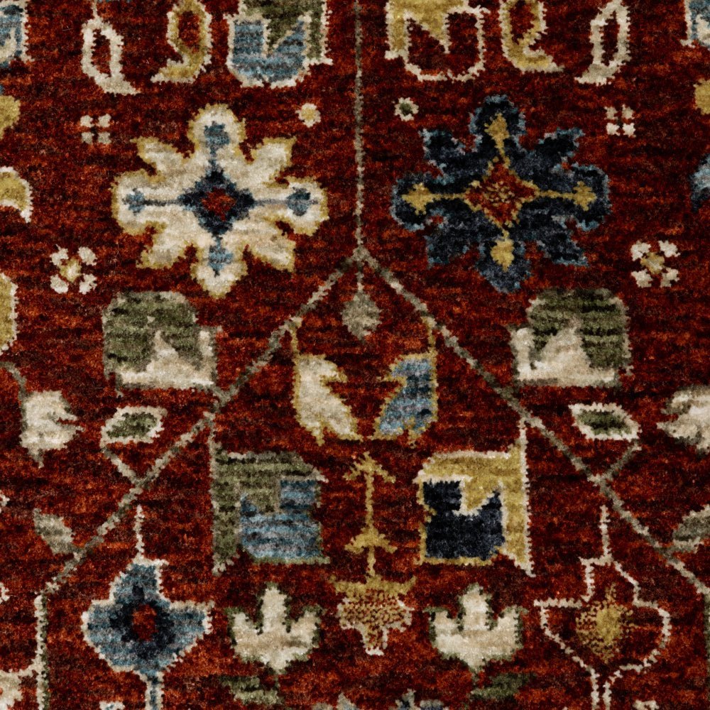 Oriental Weavers Aberdeen 006R1 Red Floral Polyester Indoor Area Rectangle Rug (SAK98125)