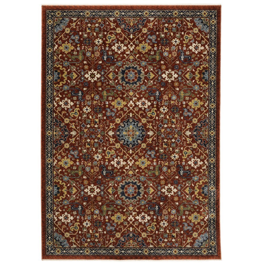 Oriental Weavers Aberdeen 006R1 Red Floral Polyester Indoor Area Rectangle Rug (SAK98125)