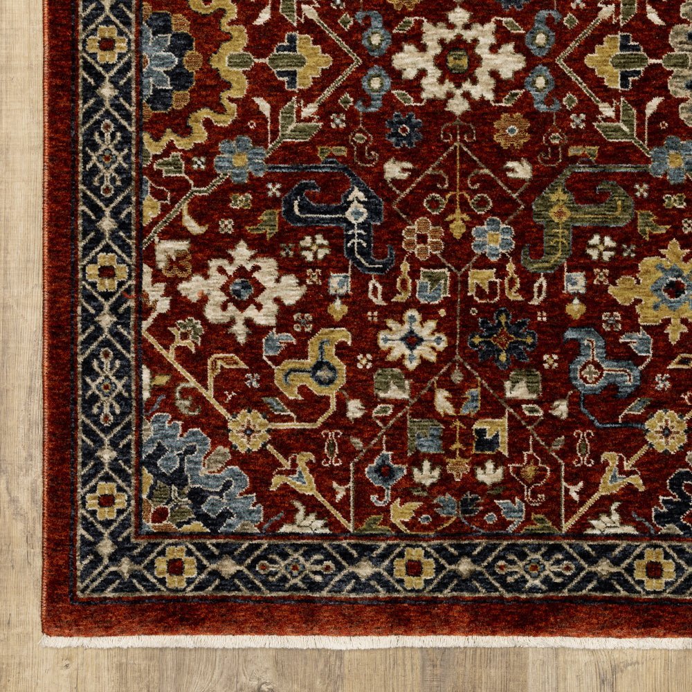 Oriental Weavers Aberdeen 006R1 Red Floral Polyester Indoor Area Rectangle Rug (SAK98125)
