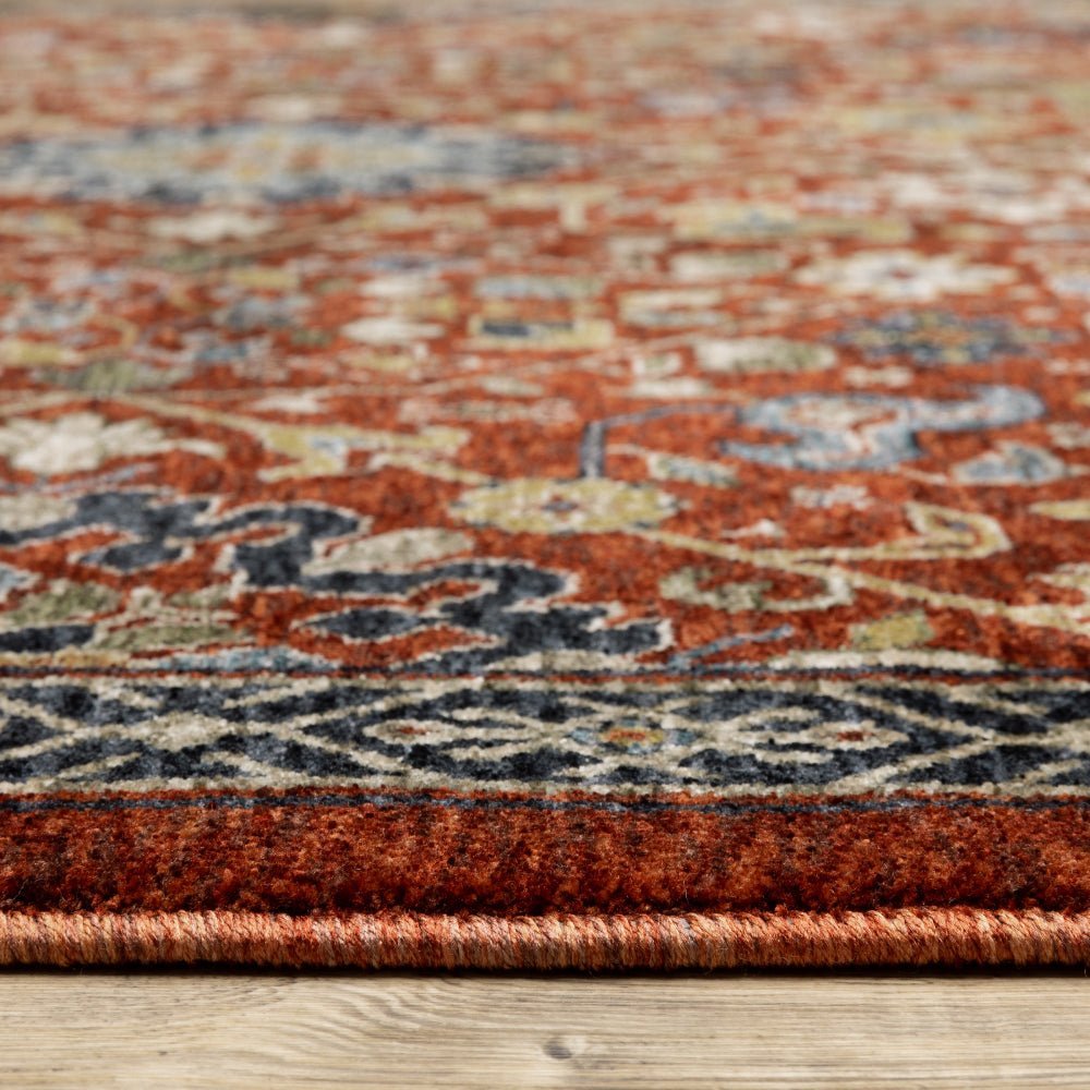 Oriental Weavers Aberdeen 006R1 Red Floral Polyester Indoor Area Rectangle Rug (SAK98125)