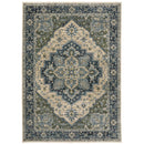 ORIENTAL WEAVERS Aberdeen 051G1 Blue Vintage Polyester Indoor Area Rectangle Rug (SAK52901)