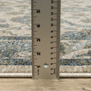 ORIENTAL WEAVERS Aberdeen 070I1 Blue Vintage Floral Polyester Indoor Area Rectangle Rug (SAK17905)
