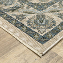 ORIENTAL WEAVERS Aberdeen 070I1 Blue Vintage Floral Polyester Indoor Area Rectangle Rug (SAK17905)
