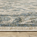 ORIENTAL WEAVERS Aberdeen 070I1 Blue Vintage Floral Polyester Indoor Area Rectangle Rug (SAK17905)