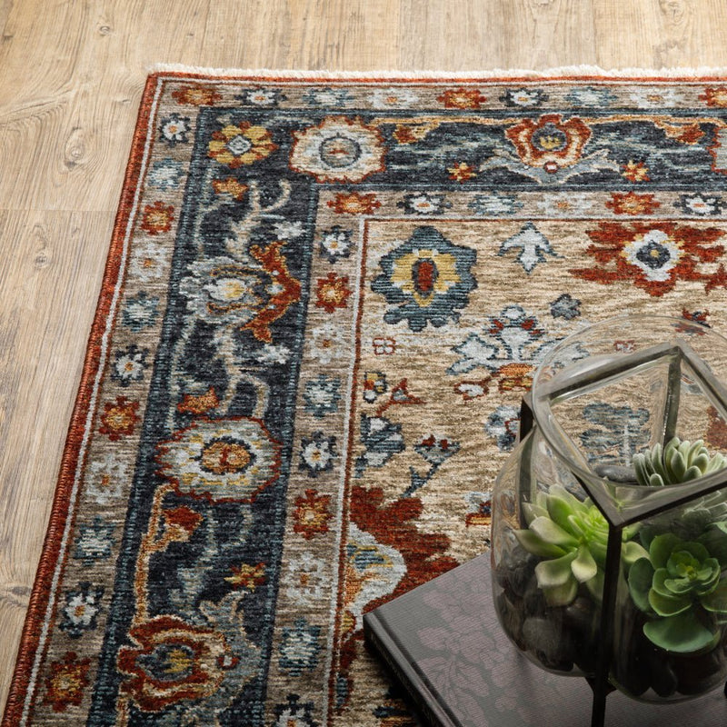 ORIENTAL WEAVERS Aberdeen 1143H Red Medallion Polyester Indoor Area Rectangle Rug (SAK17329)