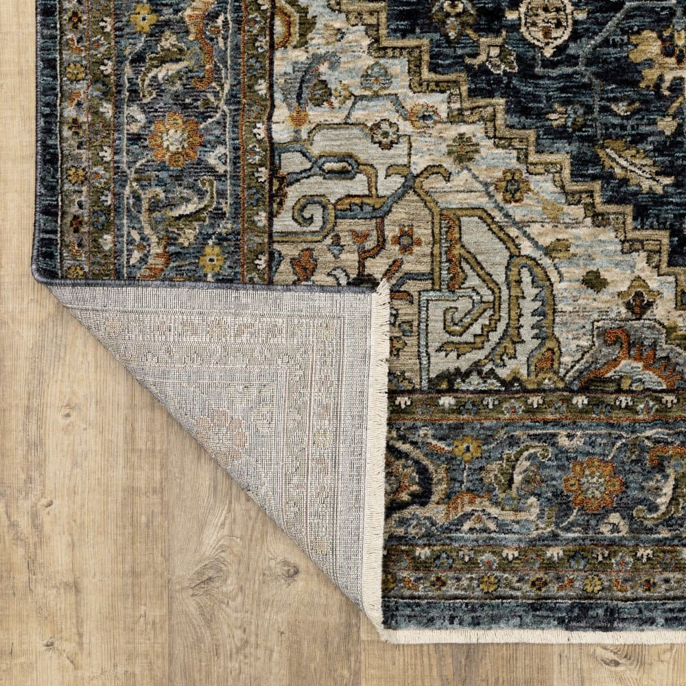 Oriental Weavers Aberdeen 1144Q Blue Persian Medallion Polyester Indoor Area Rectangle Rug (SAK98572)