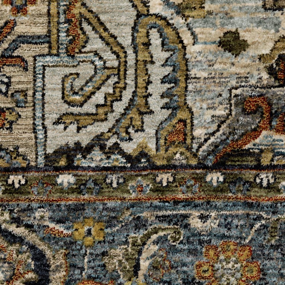 Oriental Weavers Aberdeen 1144Q Blue Persian Medallion Polyester Indoor Area Rectangle Rug (SAK98572)