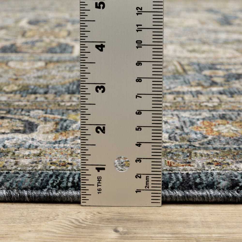 Oriental Weavers Aberdeen 1144Q Blue Persian Medallion Polyester Indoor Area Rectangle Rug (SAK98572)