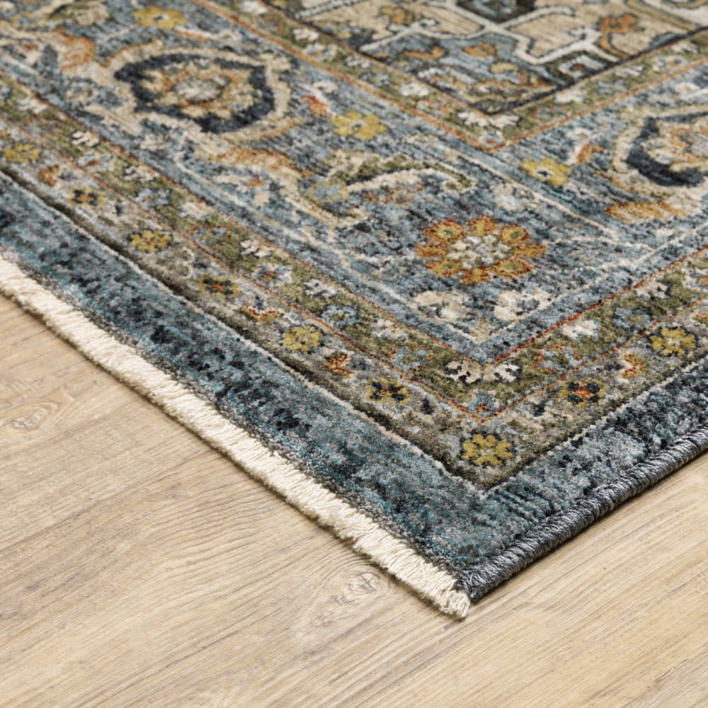 Oriental Weavers Aberdeen 1144Q Blue Persian Medallion Polyester Indoor Area Rectangle Rug (SAK98572)