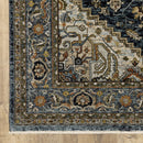 ORIENTAL WEAVERS Aberdeen 1144Q Blue Persian Medallion Polyester Indoor Area Rectangle Rug (SAK98572)