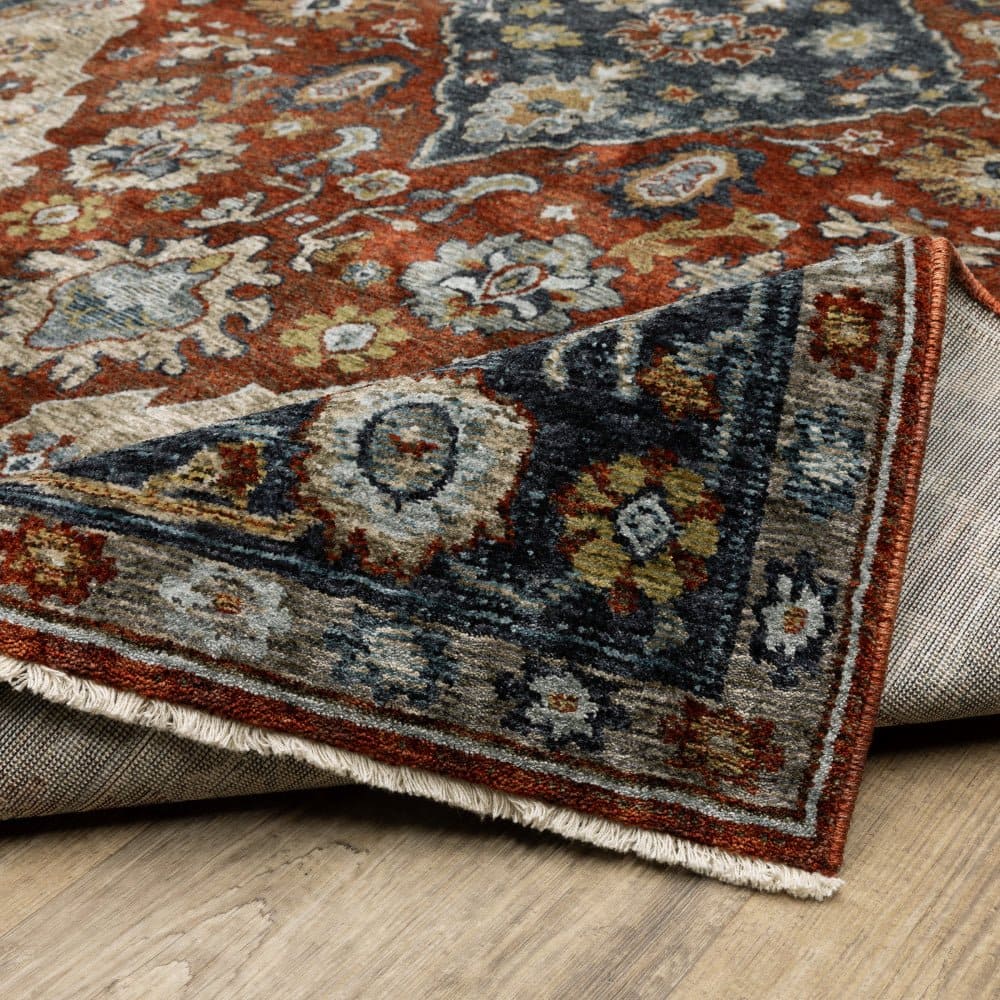 Oriental Weavers Aberdeen 1144R Red Traditional Medallion Polyester Indoor Area Rectangle Rug (SAK72513)