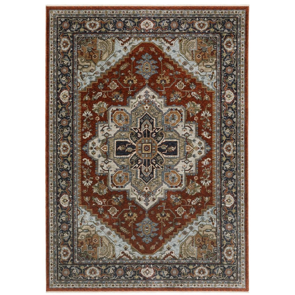 Oriental Weavers Aberdeen 1144R Red Traditional Medallion Polyester Indoor Area Rectangle Rug (SAK72513)
