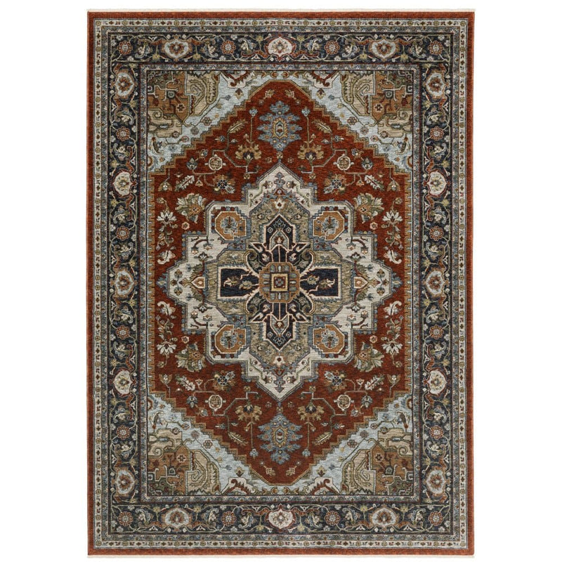 ORIENTAL WEAVERS Aberdeen 1144R Red Traditional Medallion Polyester Indoor Area Rectangle Rug (SAK72513)