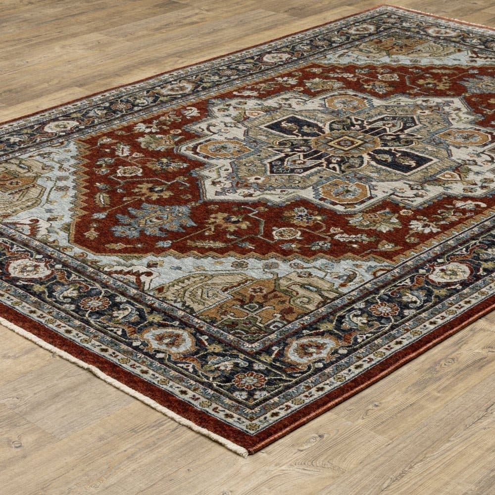 Oriental Weavers Aberdeen 1144R Red Traditional Medallion Polyester Indoor Area Rectangle Rug (SAK72513)