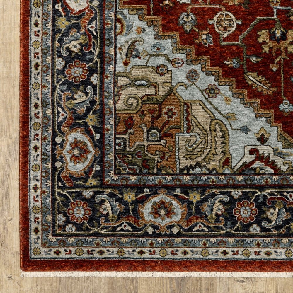 Oriental Weavers Aberdeen 1144R Red Traditional Medallion Polyester Indoor Area Rectangle Rug (SAK72513)
