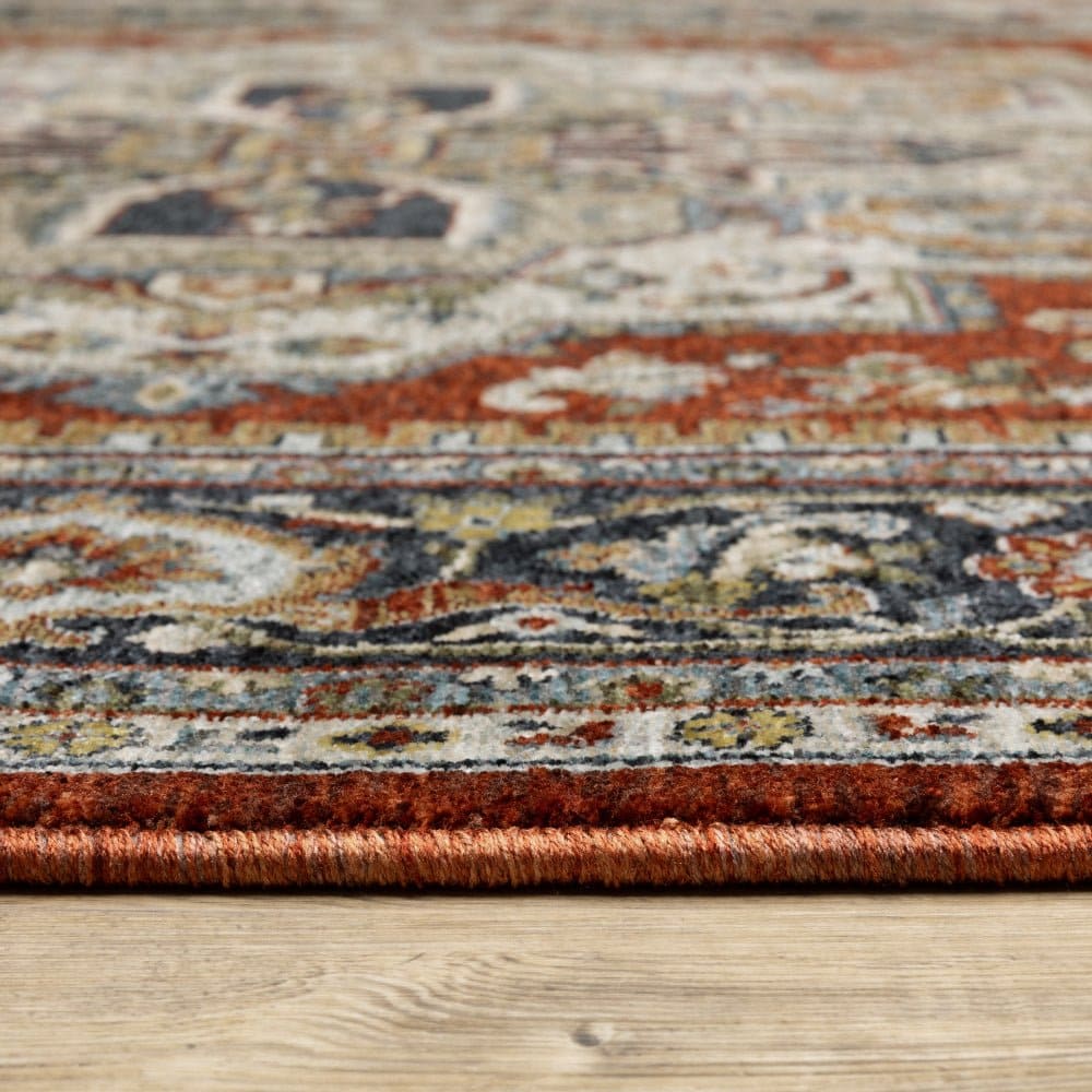 Oriental Weavers Aberdeen 1144R Red Traditional Medallion Polyester Indoor Area Rectangle Rug (SAK72513)