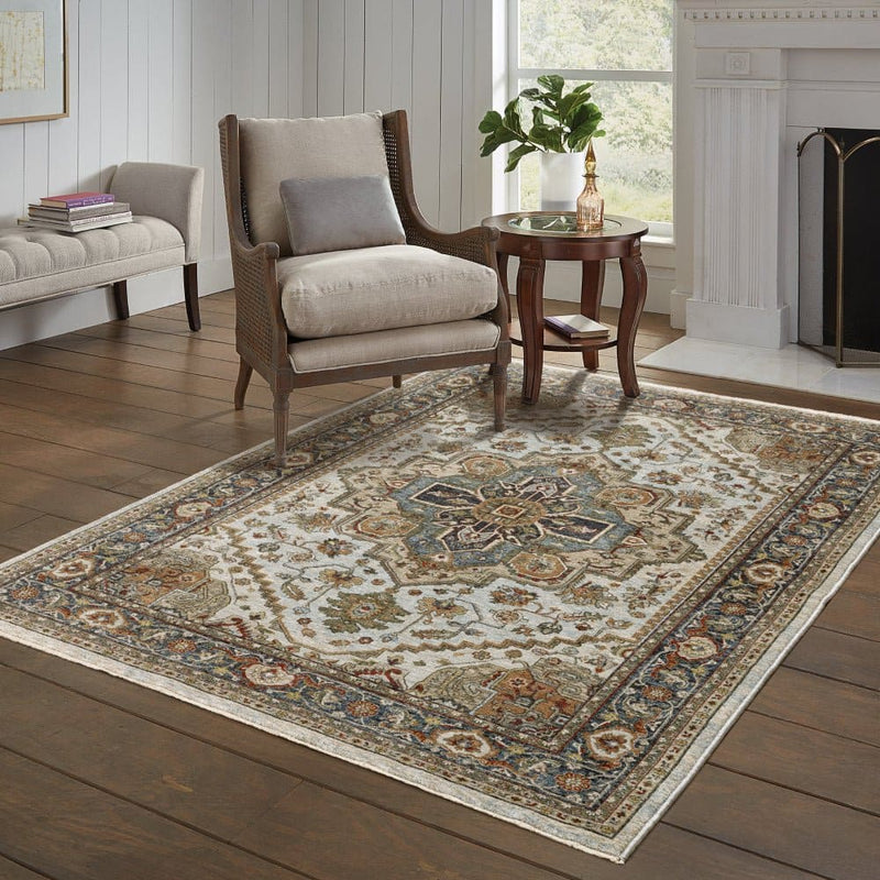 ORIENTAL WEAVERS Aberdeen 1144W Beige Traditional Persian Polyester Indoor Area Rectangle Rug (SAK48573)