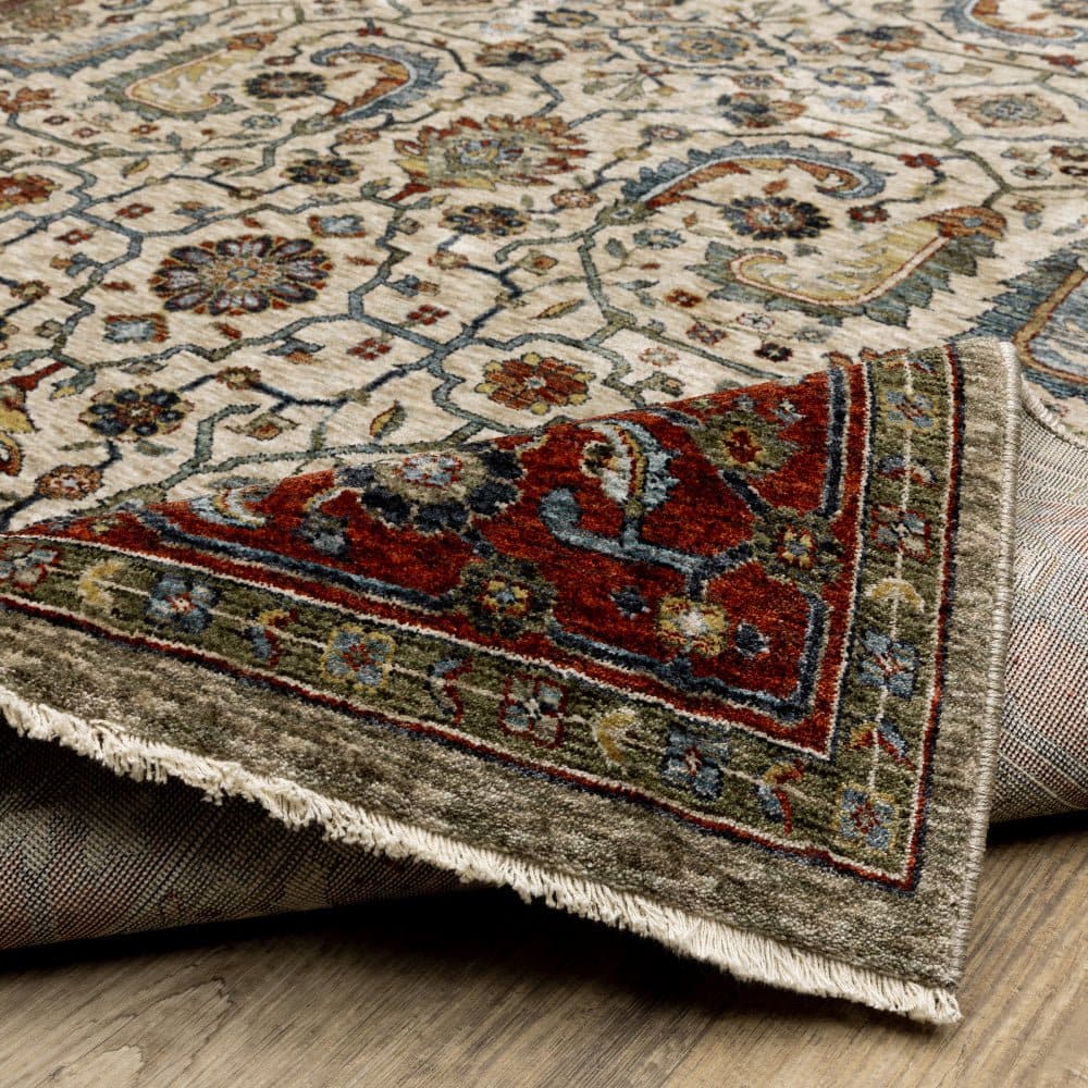 Oriental Weavers Aberdeen 144D1 Ivory Classic Overall Polyester Indoor Area Rectangle Rug (SAK51093)
