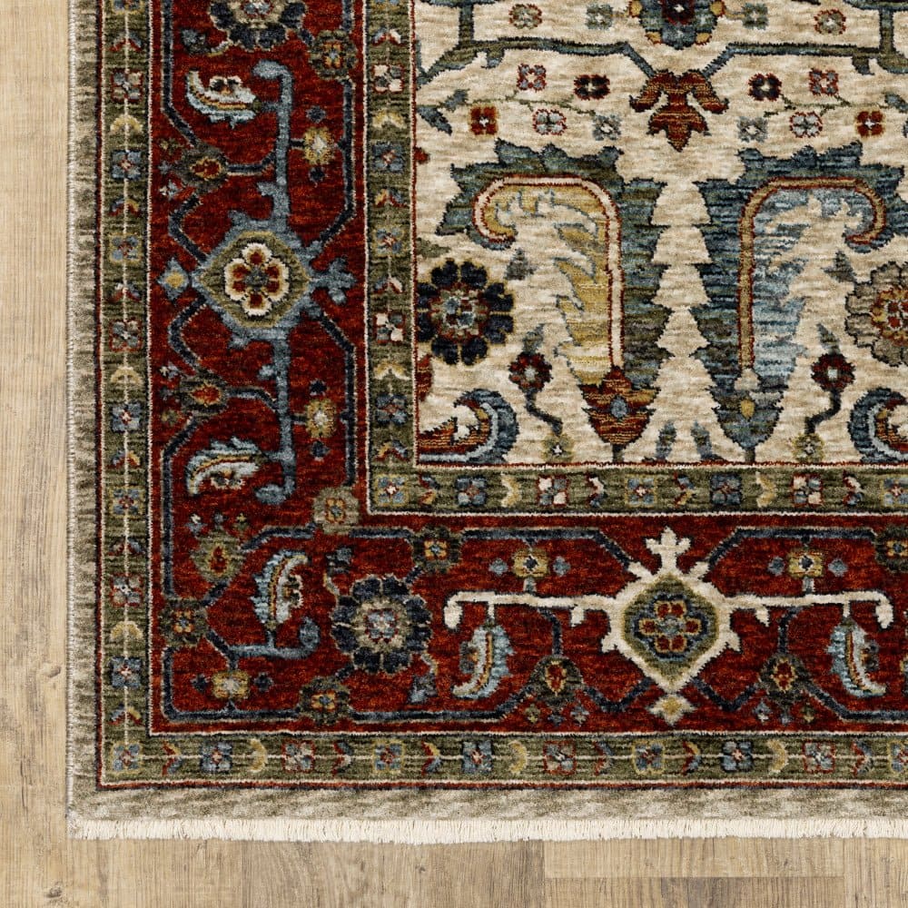 Oriental Weavers Aberdeen 144D1 Ivory Classic Overall Polyester Indoor Area Rectangle Rug (SAK51093)