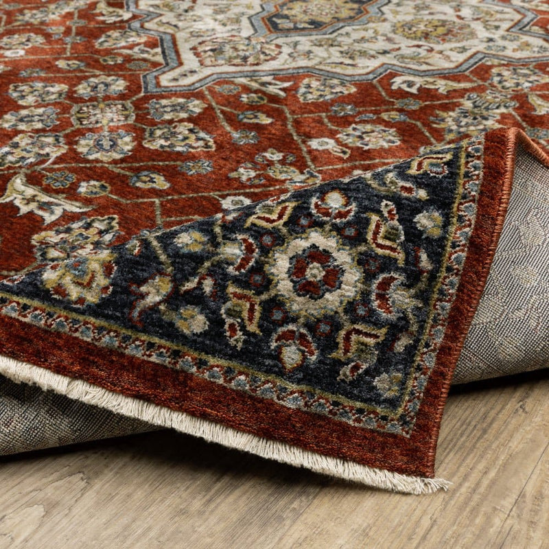 ORIENTAL WEAVERS Aberdeen 4151R Traditional Persian Polyester Indoor Area Rectangle Rug  In Red (SAK56093)