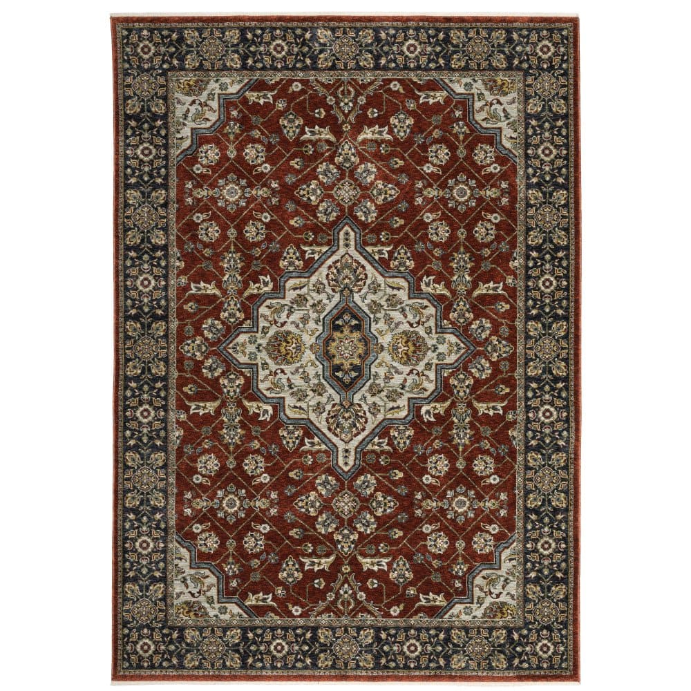 Oriental Weavers Aberdeen 4151R Traditional Persian Polyester Indoor Area Rectangle Rug  In Red (SAK56093)