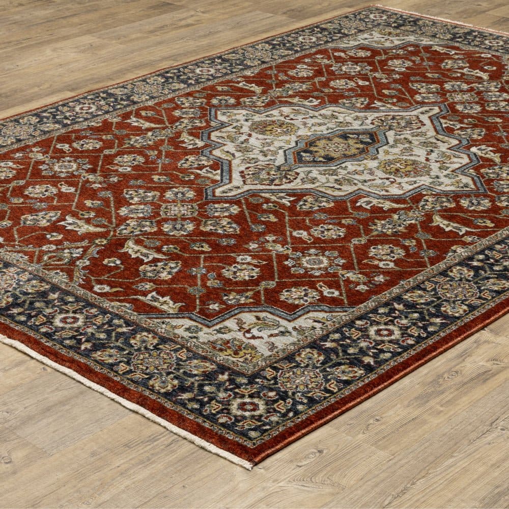 Oriental Weavers Aberdeen 4151R Traditional Persian Polyester Indoor Area Rectangle Rug  In Red (SAK56093)