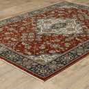 ORIENTAL WEAVERS Aberdeen 4151R Traditional Persian Polyester Indoor Area Rectangle Rug  In Red (SAK56093)