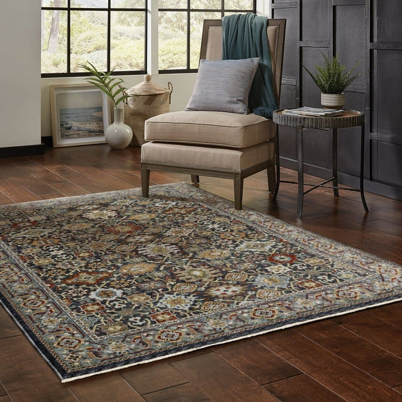 ORIENTAL WEAVERS Aberdeen 4922D Blue Traditional Polyester Indoor Area Rectangle Rug (SAK74592)