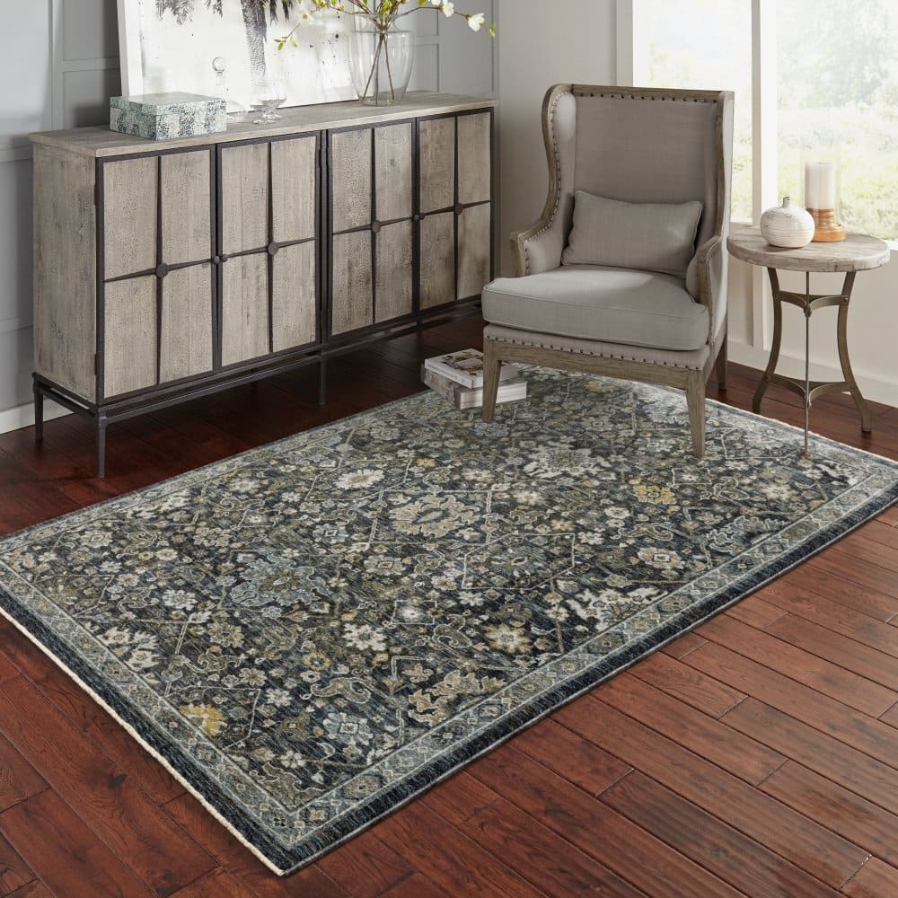 Oriental Weavers Aberdeen 533K1 Blue Persian Oriental Polyester Indoor Area Rectangle Rug (SAK74593)