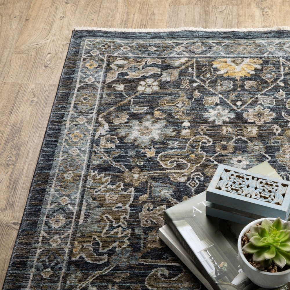 Oriental Weavers Aberdeen 533K1 Blue Persian Oriental Polyester Indoor Area Rectangle Rug (SAK74593)