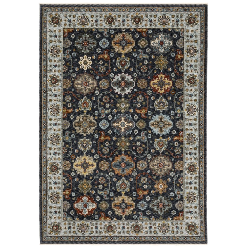 Oriental Weavers Aberdeen 561B1 Blue Persian Panel Polyester Indoor Area Rectangle Rug (SAK64593)
