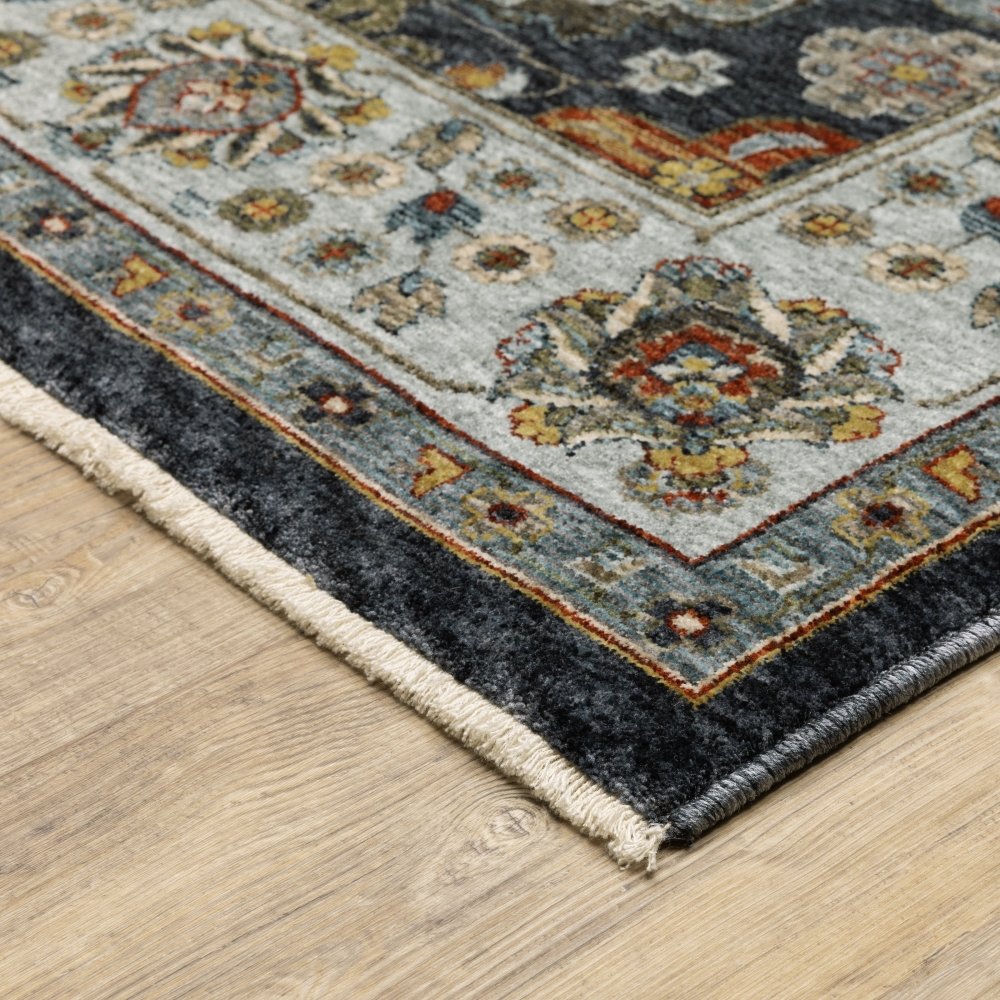 Oriental Weavers Aberdeen 561B1 Blue Persian Panel Polyester Indoor Area Rectangle Rug (SAK64593)
