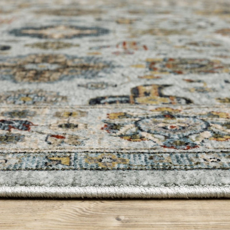 ORIENTAL WEAVERS Aberdeen 561W1 Blue Vintage Medallions Polyester Indoor Area Rectangle Rug (SAK98732)