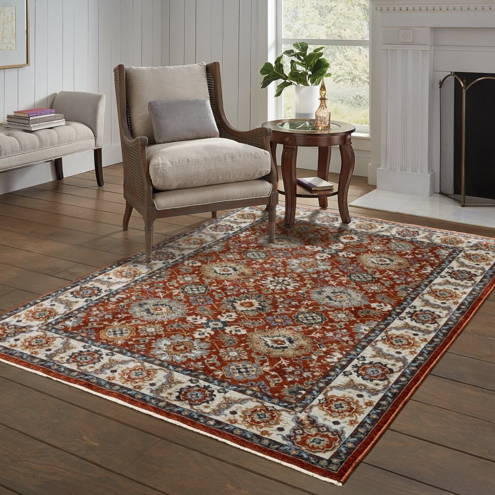 Oriental Weavers Aberdeen 562R1 Red Oriental Allover Polyester Indoor Area Rectangle Rug (SAK17394)