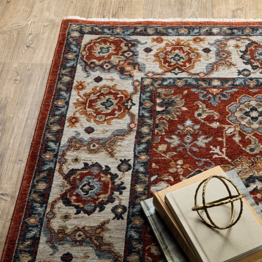 Oriental Weavers Aberdeen 562R1 Red Oriental Allover Polyester Indoor Area Rectangle Rug (SAK17394)