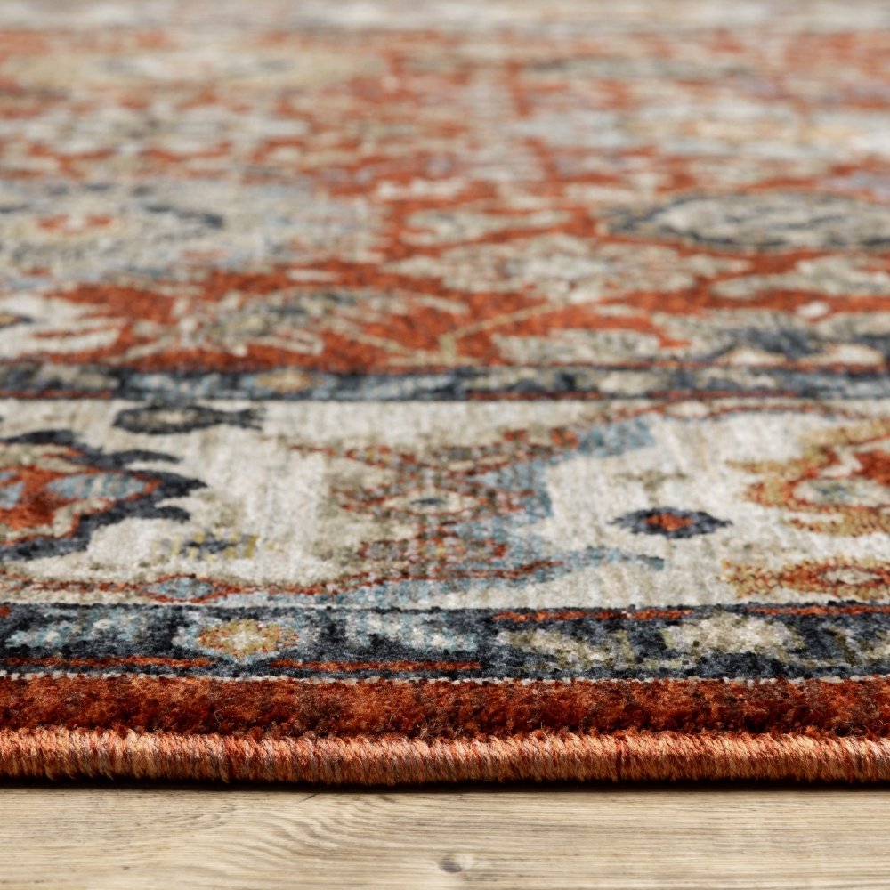 Oriental Weavers Aberdeen 562R1 Red Oriental Allover Polyester Indoor Area Rectangle Rug (SAK17394)