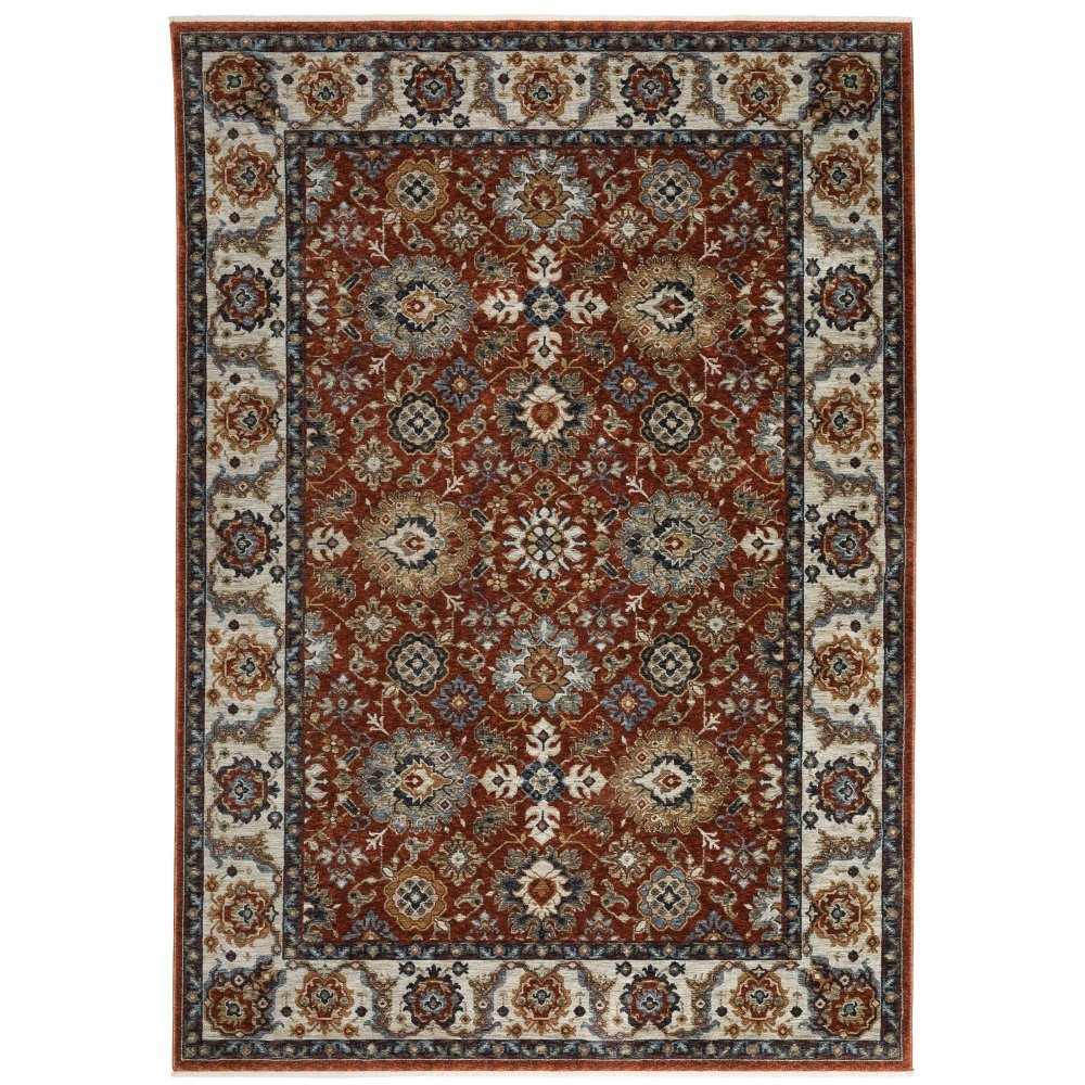 Oriental Weavers Aberdeen 562R1 Red Oriental Allover Polyester Indoor Area Rectangle Rug (SAK17394)