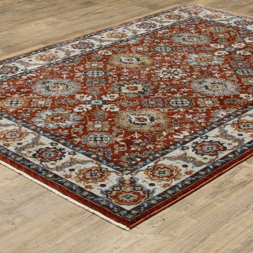 Oriental Weavers Aberdeen 562R1 Red Oriental Allover Polyester Indoor Area Rectangle Rug (SAK17394)