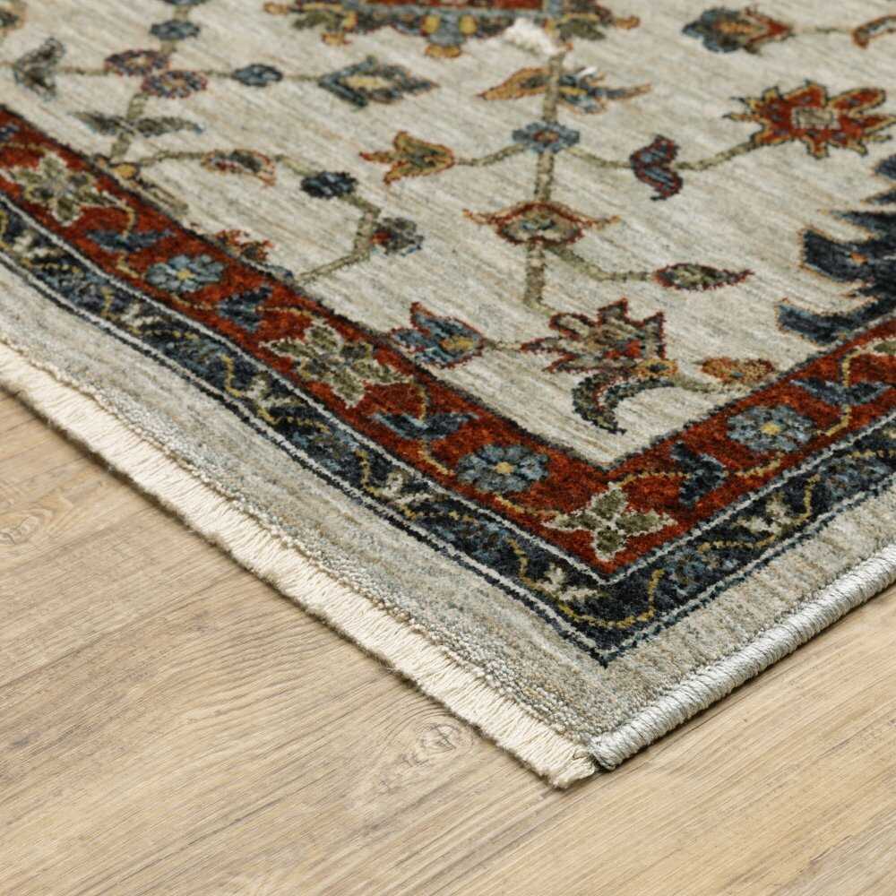 Oriental Weavers Aberdeen 751W1 Ivory Persian Polyester Indoor Area Rectangle Rug (SAK98521)