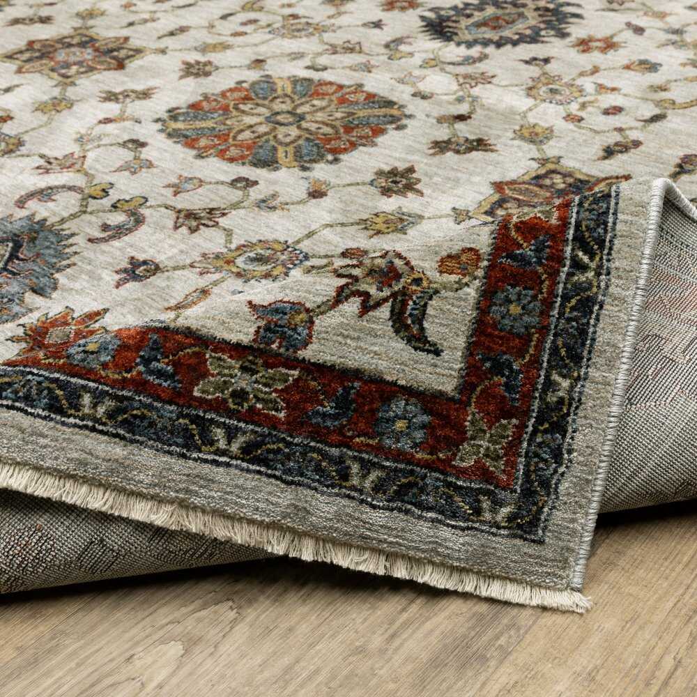 Oriental Weavers Aberdeen 751W1 Ivory Persian Polyester Indoor Area Rectangle Rug (SAK98521)