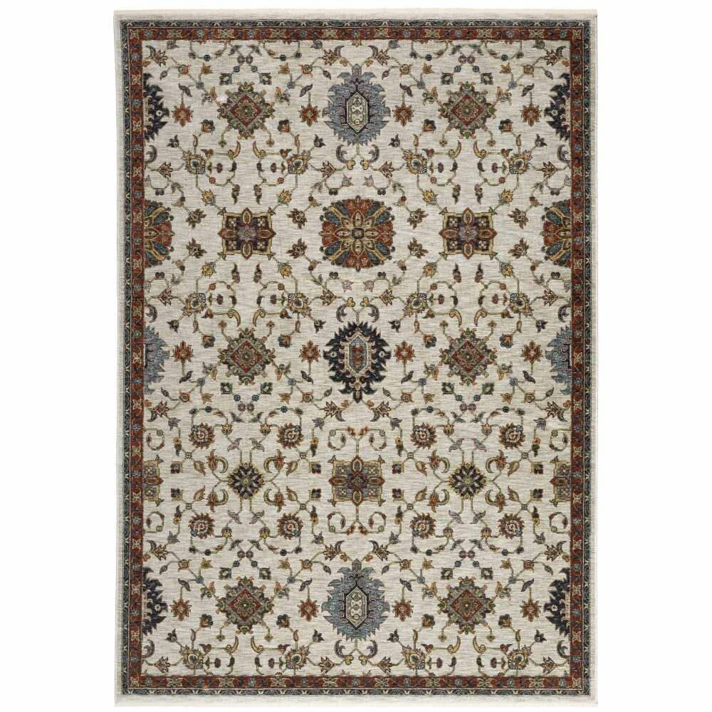 Oriental Weavers Aberdeen 751W1 Ivory Persian Polyester Indoor Area Rectangle Rug (SAK98521)