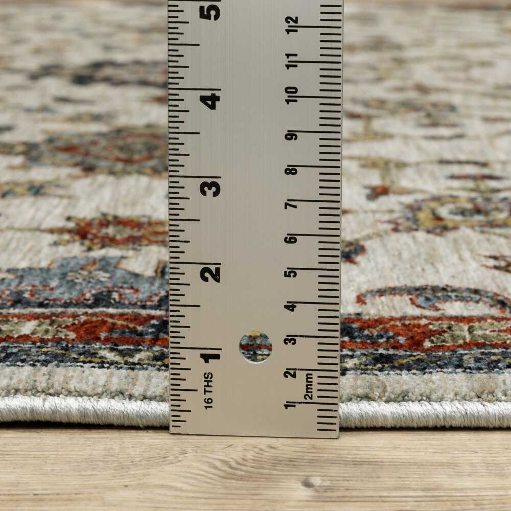 Oriental Weavers Aberdeen 751W1 Ivory Persian Polyester Indoor Area Rectangle Rug (SAK98521)