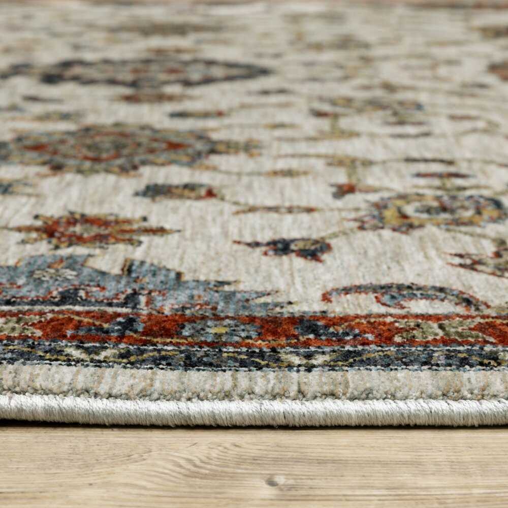 Oriental Weavers Aberdeen 751W1 Ivory Persian Polyester Indoor Area Rectangle Rug (SAK98521)