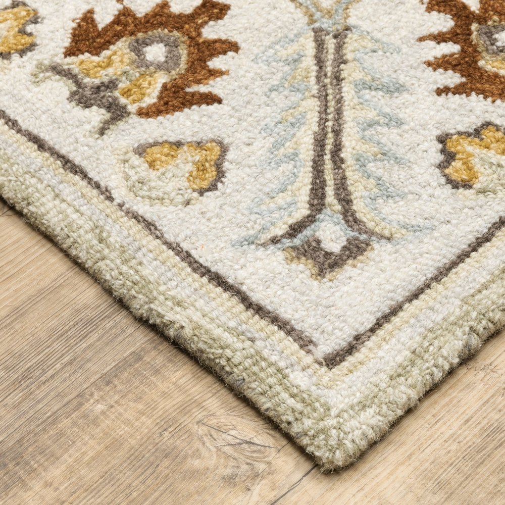 Oriental Weavers Alfresco 28403 Ivory Bohemian Oriental Wool Indoor Area Rectangle Rug (SAK41915)