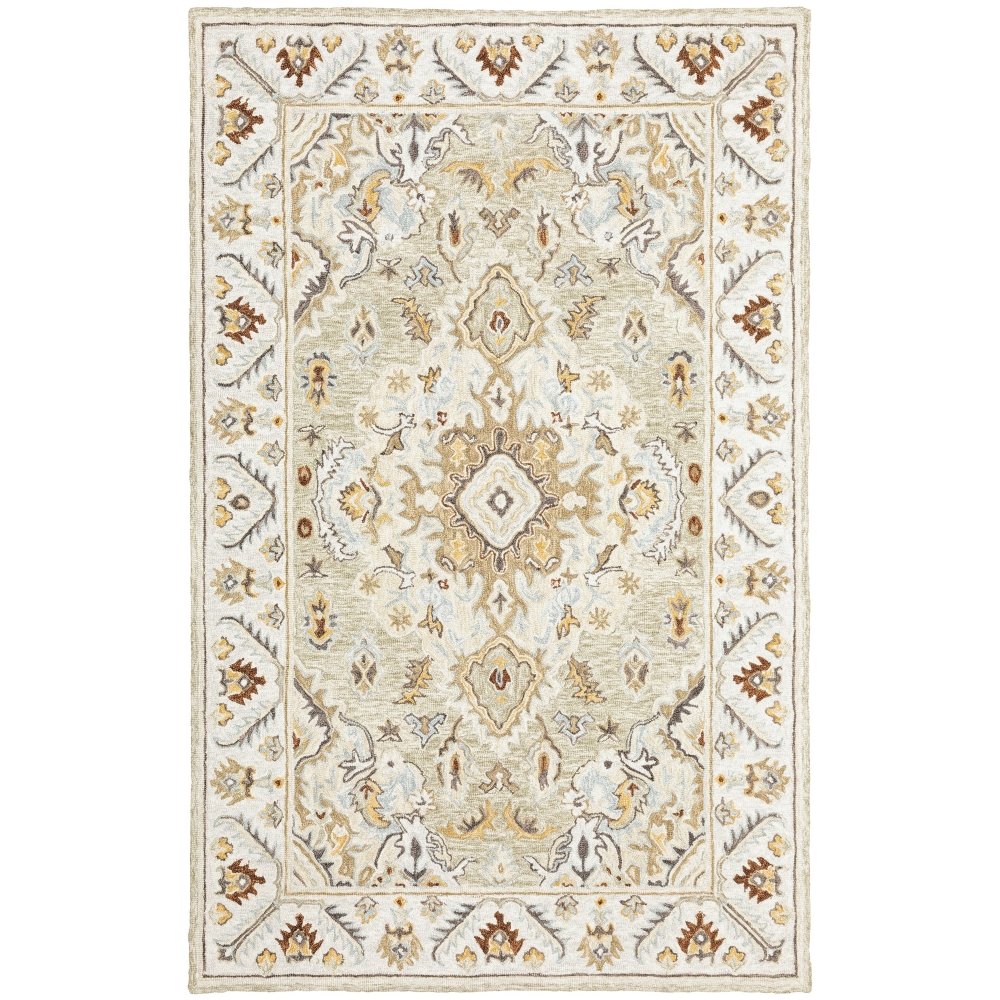 Oriental Weavers Alfresco 28403 Ivory Bohemian Oriental Wool Indoor Area Rectangle Rug (SAK41915)