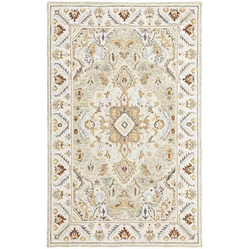 ORIENTAL WEAVERS Alfresco 28403 Ivory Bohemian Oriental Wool Indoor Area Rectangle Rug (SAK41915)