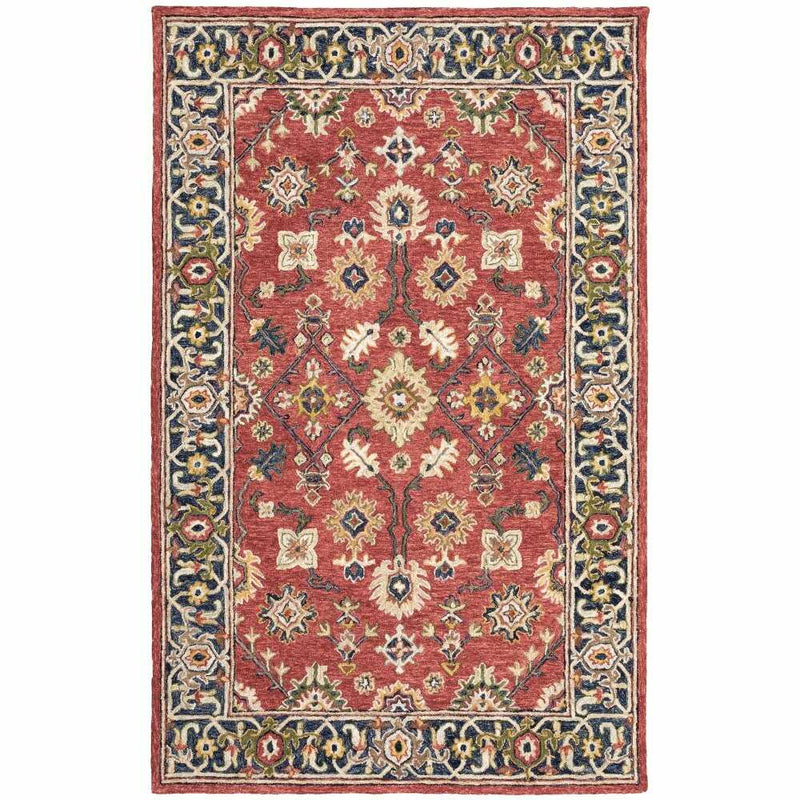 ORIENTAL WEAVERS Alfresco 28404 Vintage Oriental Wool Indoor Area Rectangle Rug In Red (SAK42015)