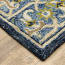 ORIENTAL WEAVERS Alfresco 28405 Traditional Oriental Wool Indoor Area Rectangle Rug In Navy (SAK30174)